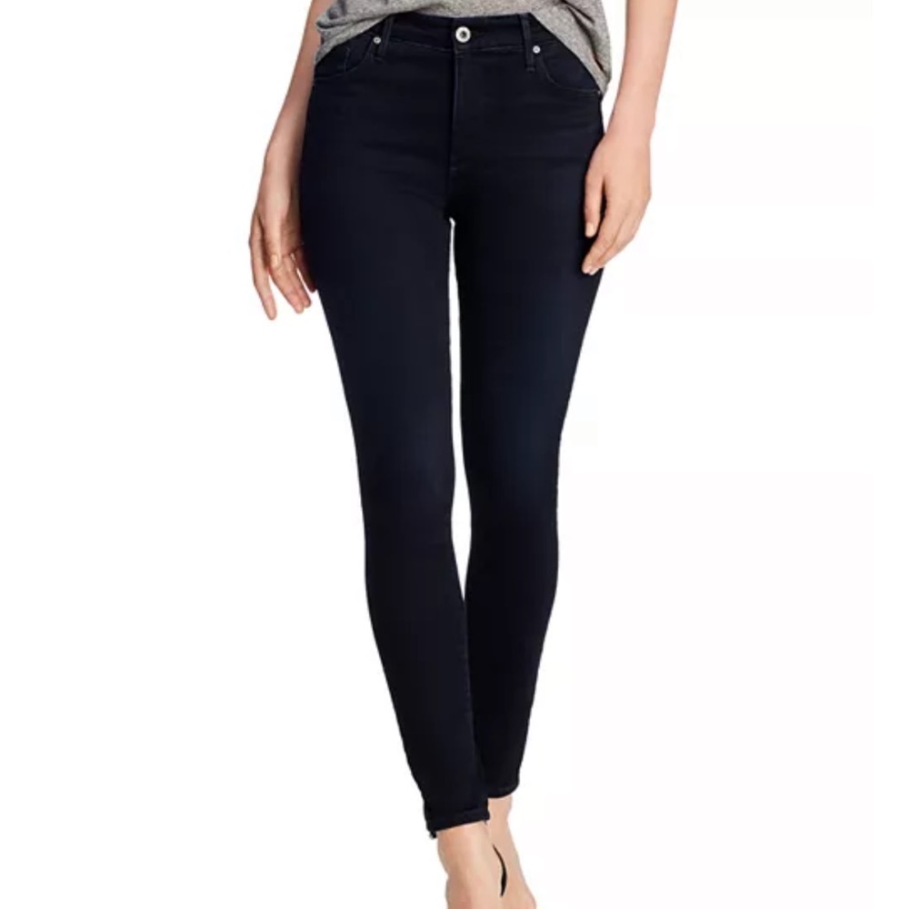 AG Farrah High Rise Ankle Skinny Jeans in Blue Above
